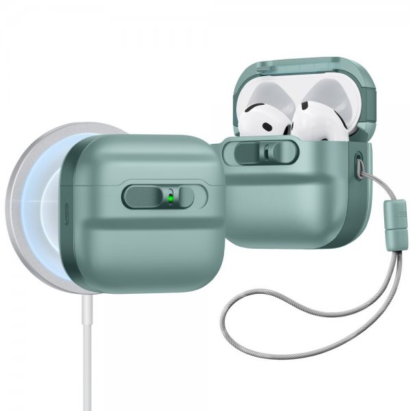 ESR AirPods 4 Skal Pulse FlickLock HaloLock Grön