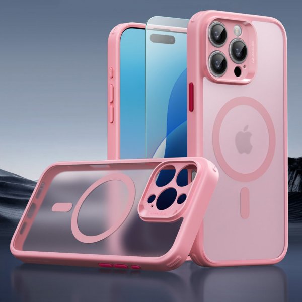 ESR iPhone 16 Pro Max Skal och Skärmskydd Classic Pro MagSafe Set Rosa