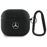 Mercedes Benz AirPods 4 Skal Äkta Läder Svart