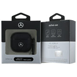 Mercedes Benz AirPods 4 Skal Äkta Läder Svart