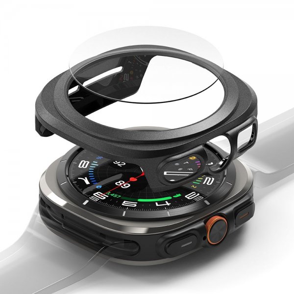 Ringke Samsung Galaxy Watch Ultra 47mm Skal och Skärmskydd Slim & Glass Svart