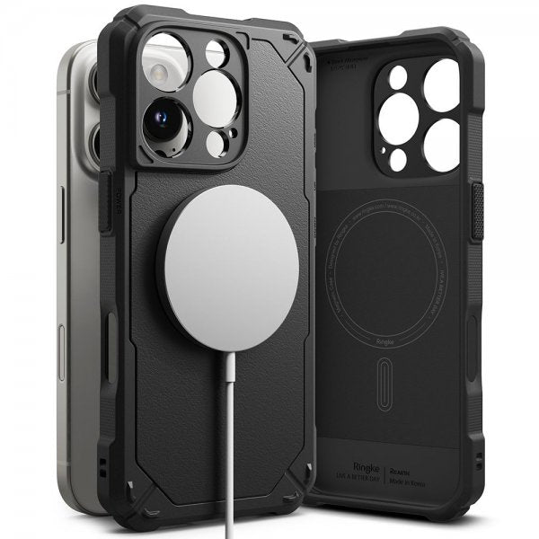 Ringke iPhone 16 Pro Skal Rugged Gear Magnetic Svart