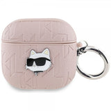 Karl Lagerfeld AirPods 4 Skal Monogram Choupette Rosa