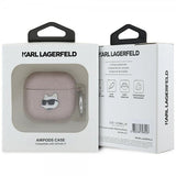 Karl Lagerfeld AirPods 4 Skal Monogram Choupette Rosa