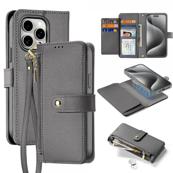 Dux Ducis iPhone 15 Pro Fodral 2-i-1 Lawa Series MagSafe Grå