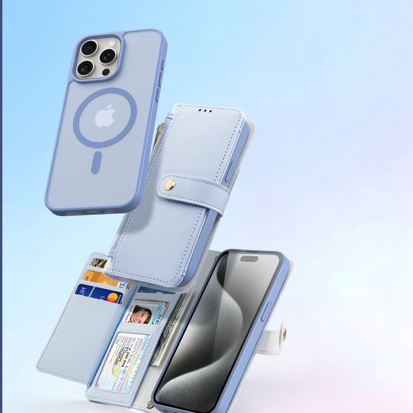 Dux Ducis iPhone 15 Pro Fodral 2-i-1 Lawa Series MagSafe Blå