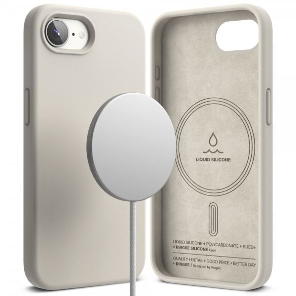 Ringke iPhone 16e/iPhone 17e Skal Silicone Magnetic Stone