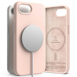 Ringke iPhone 16e/iPhone 17e Skal Silicone Magnetic Pink Sand