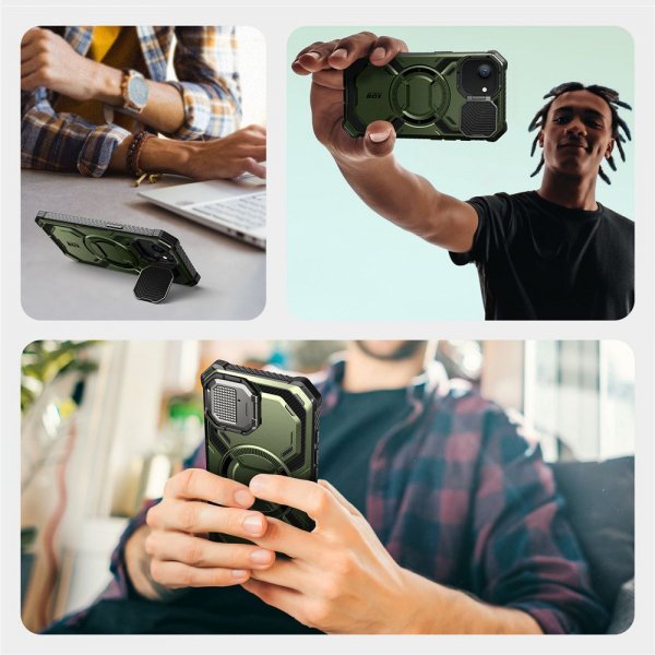 Supcase iPhone 16e/iPhone 17e Skal ArmorBox MagSafe Grön