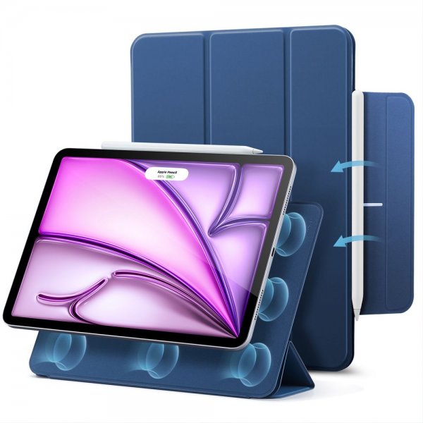 ESR iPad Pro 12.9 (gen 4/5/6)/iPad Air 13 (M2/M3/M4) Fodral Rebound Magnetic Blå