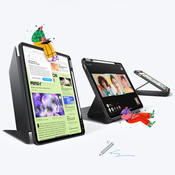 ESR iPad Air 13 (M2/M3/M4) Fodral Flip Hybrid Svart