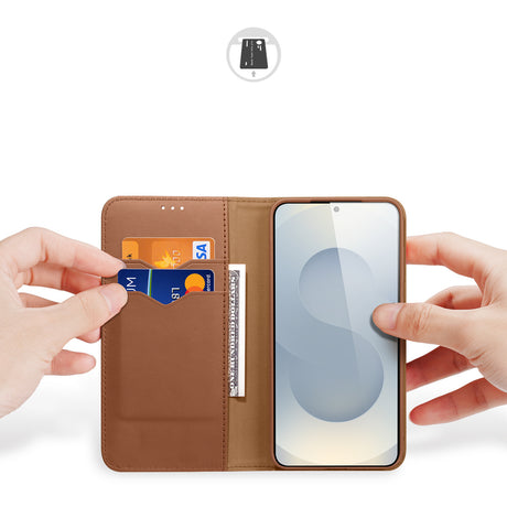 Dux Ducis Samsung Galaxy S25 Edge Fodral Hivo Series Brun