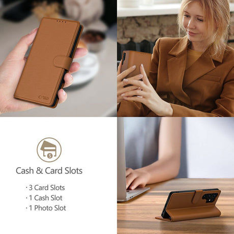 Tech-Protect iPhone 16e/iPhone 17e Fodral Wallet Brun