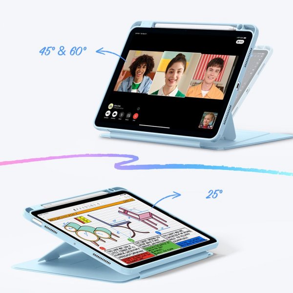 ESR iPad 10.9 (gen 10)/iPad 11 (A16) Fodral Flip Hybrid Ljusblå