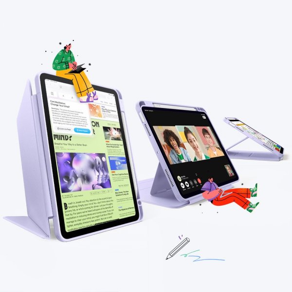 ESR iPad 10.9 (gen 10)/iPad 11 (A16) Fodral Flip Hybrid Lila