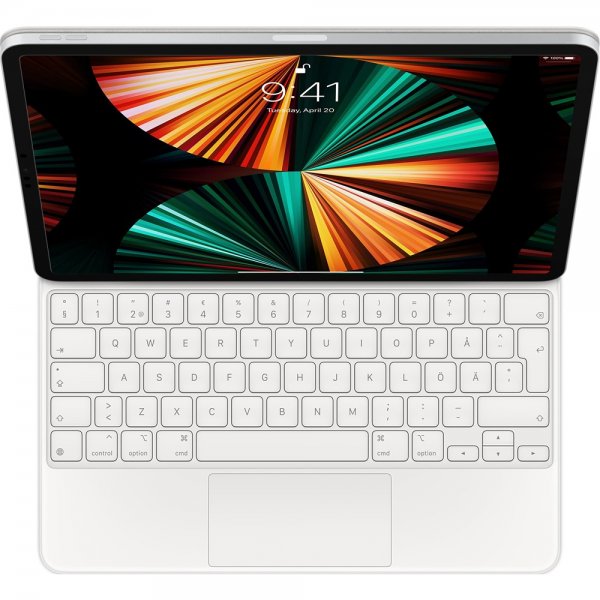 Apple iPad Pro 12.9 (gen 3/4/5/6)/iPad Air 13 (M2/M3/M4) Fodral Magic Keyboard Vit