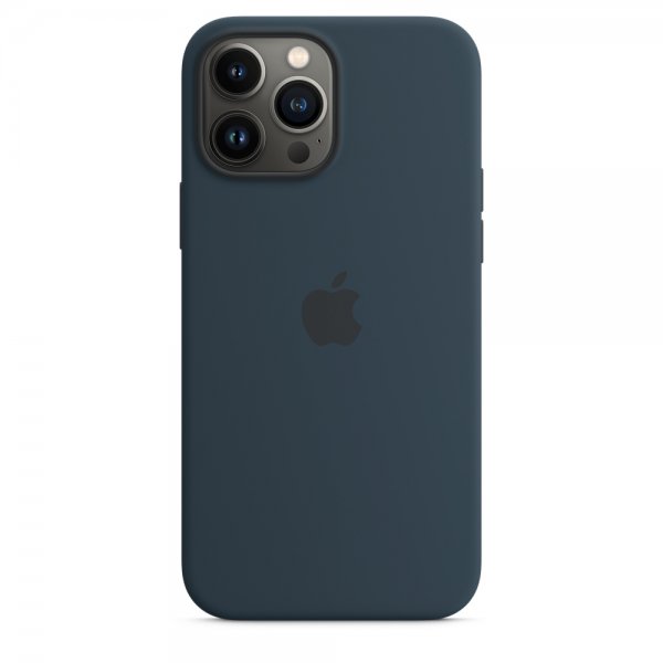 Apple Original iPhone 13 Pro Max Skal Silicone Case MagSafe Bläckblå