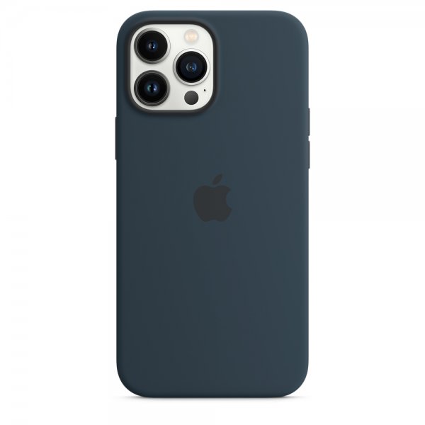 Apple Original iPhone 13 Pro Max Skal Silicone Case MagSafe Bläckblå