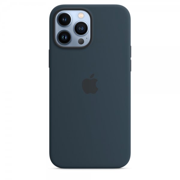 Apple Original iPhone 13 Pro Max Skal Silicone Case MagSafe Bläckblå