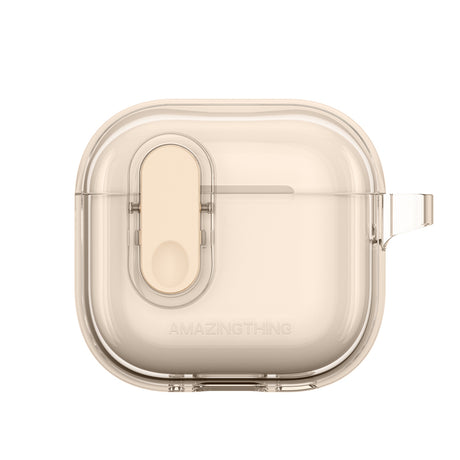 Amazingthing AirPods 4/5 Skal Minimal Click Beige