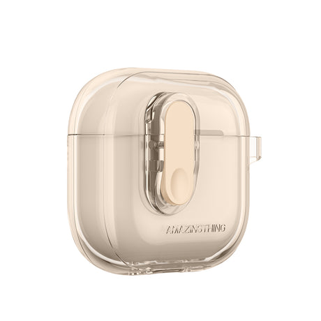 Amazingthing AirPods 4/5 Skal Minimal Click Beige