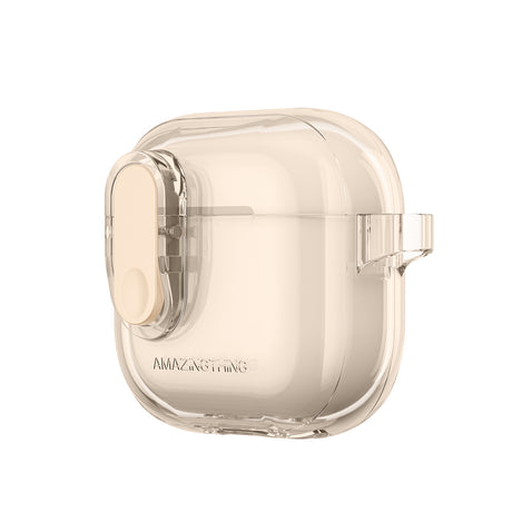 Amazingthing AirPods 4/5 Skal Minimal Click Beige