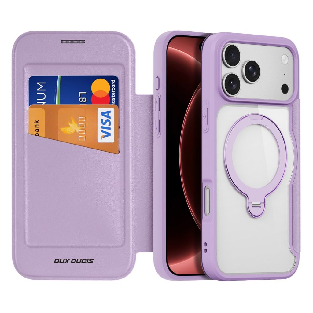 Dux Ducis iPhone 17 Pro Max/18 Pro Max Fodral Skin X Pro Series Kickstand MagSafe Lila