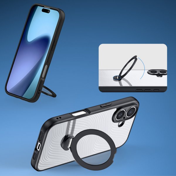 Dux Ducis iPhone 17 Skal Aimo Series MagSafe Kickstand Svart