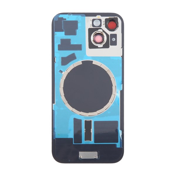 iPhone 15 Baksida Glas med Magnet och Kameralins - Vit