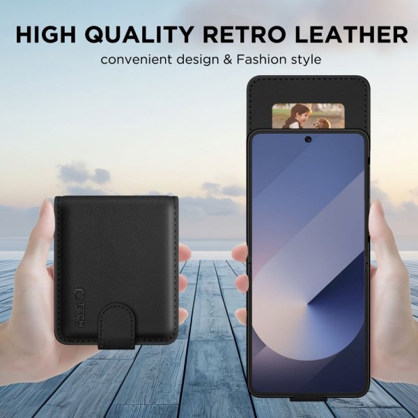 Tech-Protect Samsung Galaxy Z Flip 6/Z Flip 7 FE Fodral Wallet Svart