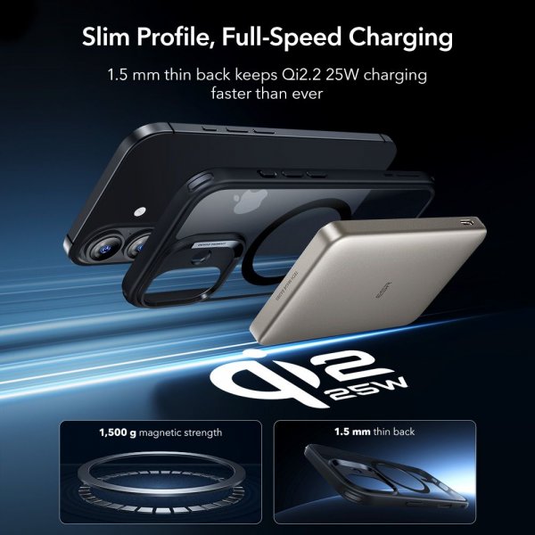 ESR iPhone 17 Skal och Skärmskydd Classic Hybrid MagSafe Set Svart Transparent