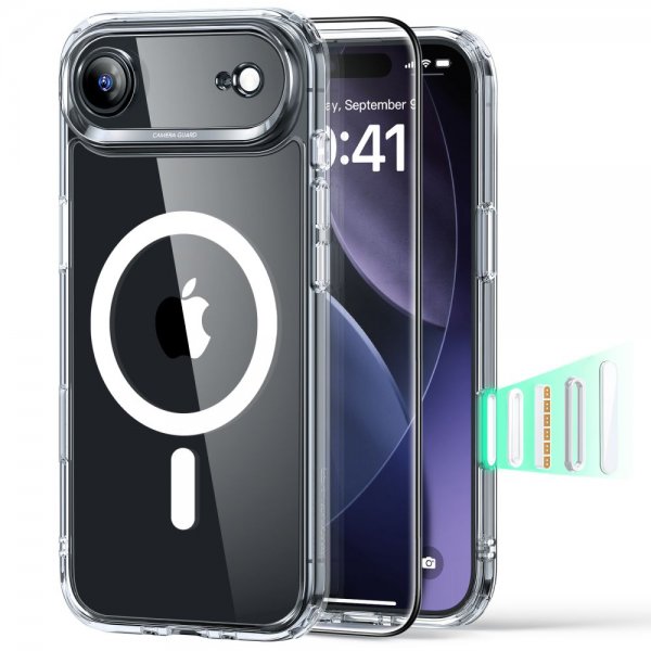 ESR iPhone Air Skal och Skärmskydd Classic Hybrid MagSafe Set Transparent
