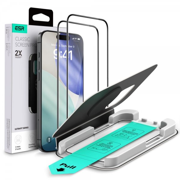 ESR iPhone 16 Pro/iPhone 17 Skärmskydd UltraFit 2-pack