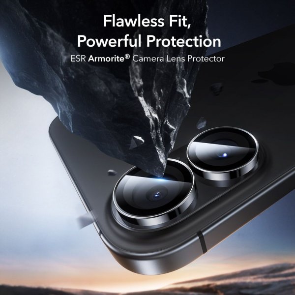 ESR iPhone 16/iPhone 16 Plus/iPhone 17 Kameraskydd Armorite Svart
