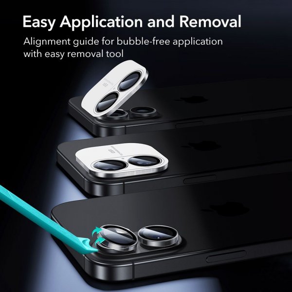 ESR iPhone 16/iPhone 16 Plus/iPhone 17 Kameraskydd Armorite Transparent