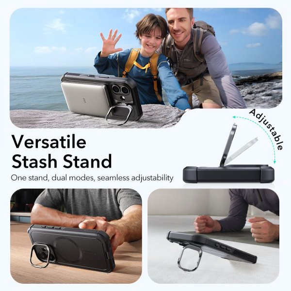 ESR iPhone 17 Skal Cyber Tough Kickstand MagSafe Svart