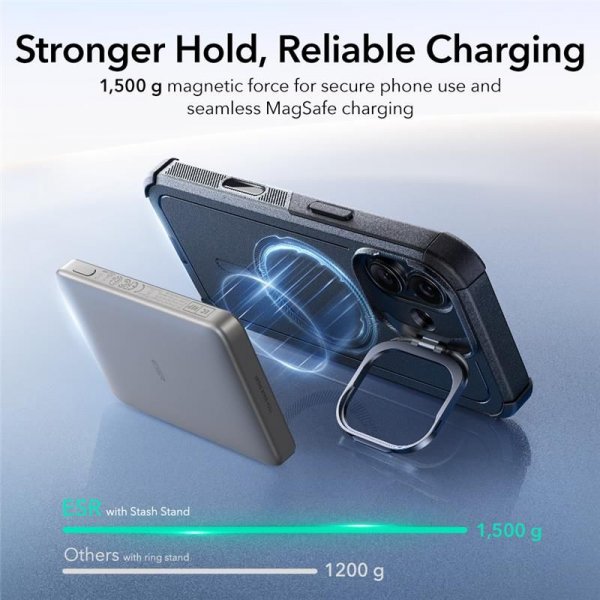 ESR iPhone 17 Skal Cyber Tough Kickstand MagSafe Svart