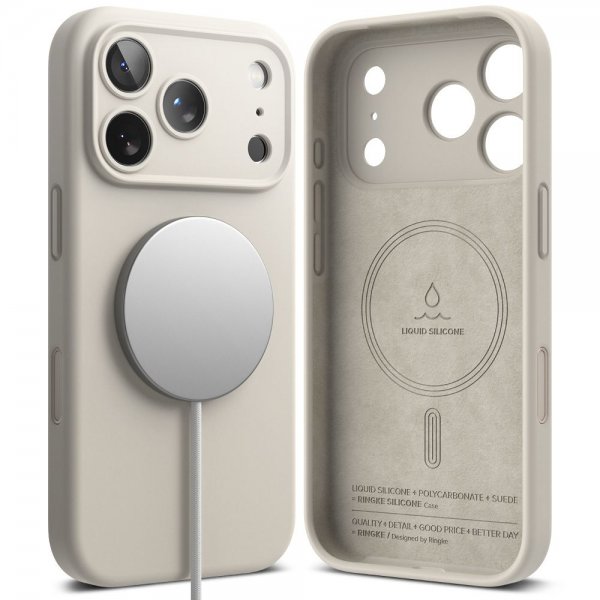 Ringke iPhone 17 Pro Skal Silicone Magnetic Stone