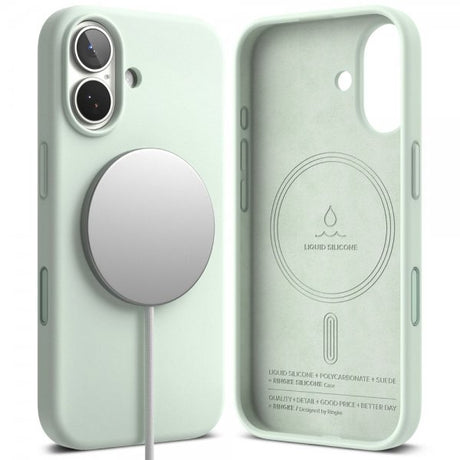 Ringke iPhone 17 Skal Silicone Magnetic Soft Mint