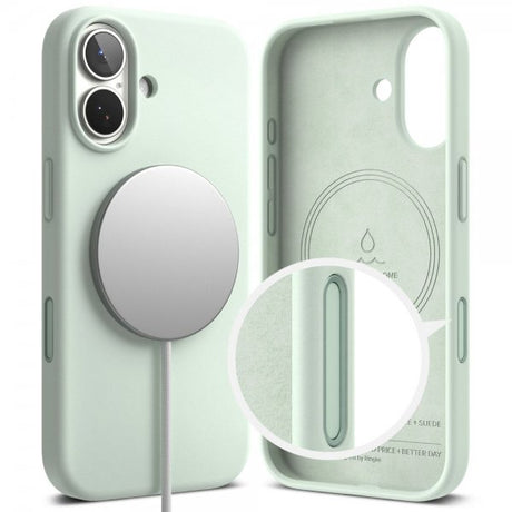 Ringke iPhone 17 Skal Silicone Magnetic Soft Mint