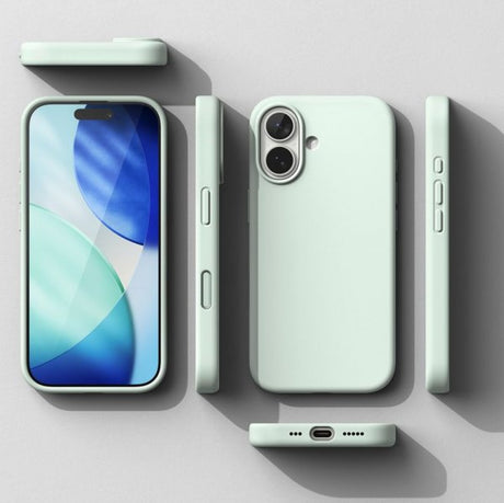Ringke iPhone 17 Skal Silicone Magnetic Soft Mint