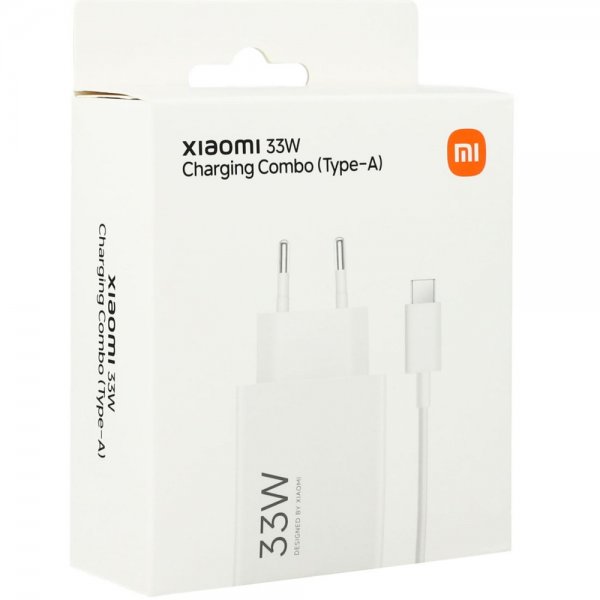 Xiaomi Original Laddare med USB-C kabel 33W Charging Combo 3A Type-A
