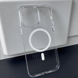 iPhone 15 Skal Korrugerad MagSafe Transparent