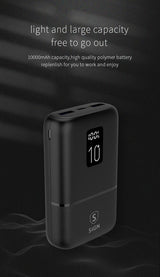 SiGN Mini Powerbank med Display 10 000mAh Svart