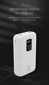 SiGN Mini Powerbank med Display 10 000mAh Vit