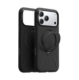 Torras iPhone 17 Pro Skal Ostand Q3 Silicone Obsidian Black