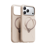 Torras iPhone 17 Pro Max Skal Ostand Q3 Silicone Desert Gold