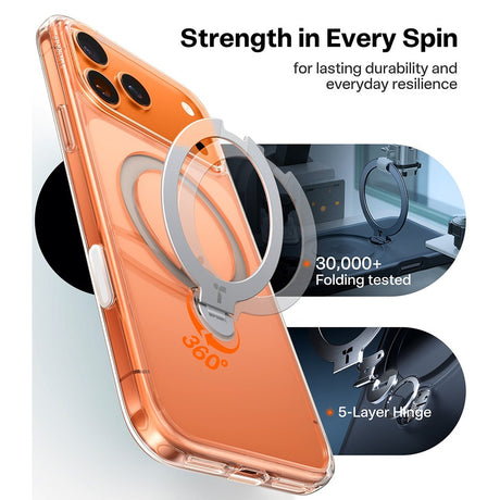 Torras iPhone 17 Pro Skal Ostand Q3 Spin Transparent