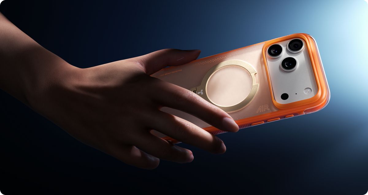 Torras iPhone 17 Pro Max Skal Ostand Q3 Air Energy Orange