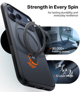 Torras iPhone 17 Pro Max Skal Ostand Q3 Spin Obsidian Black